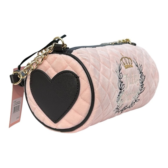 Juicy Couture Pink Royal Moment Quilted Barrel Bag NEW! - Picture 3 of 4